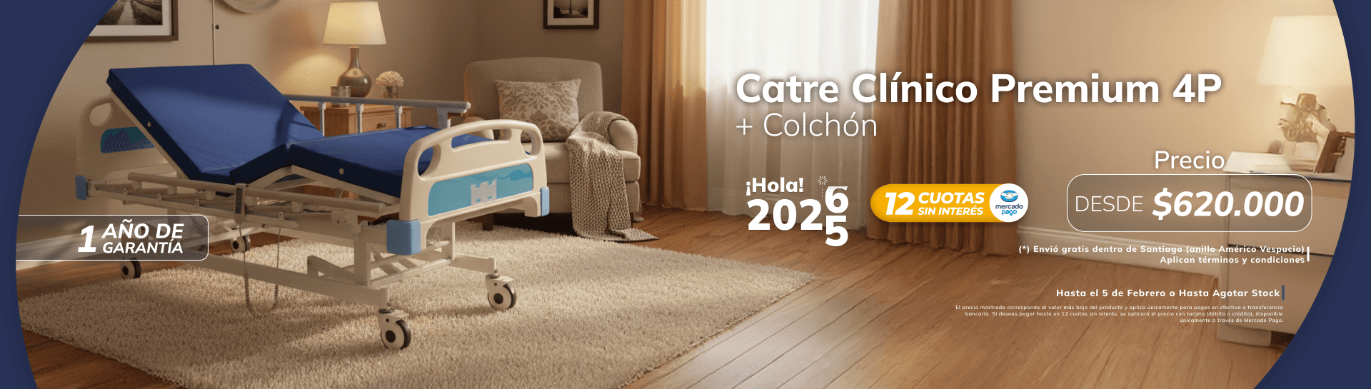 Catre Clínico Eléctrico Premium