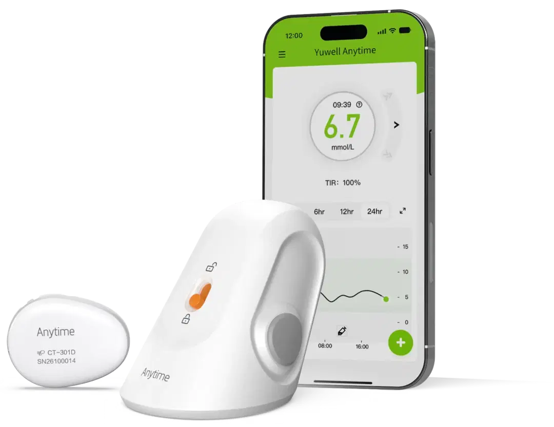 Pack Transmisor + Sensor de Monitoreo Continuo de Glucosa CT3 | Yuwell